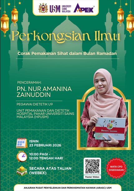 Poster Perkongsian Ilmu Corak Pemakanan Sihat dalam Bulan Ramadan